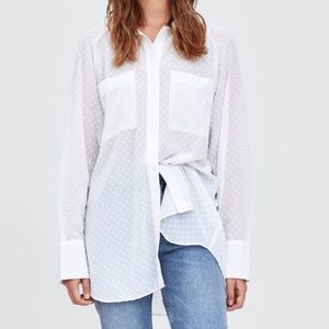 Zara dot blouse